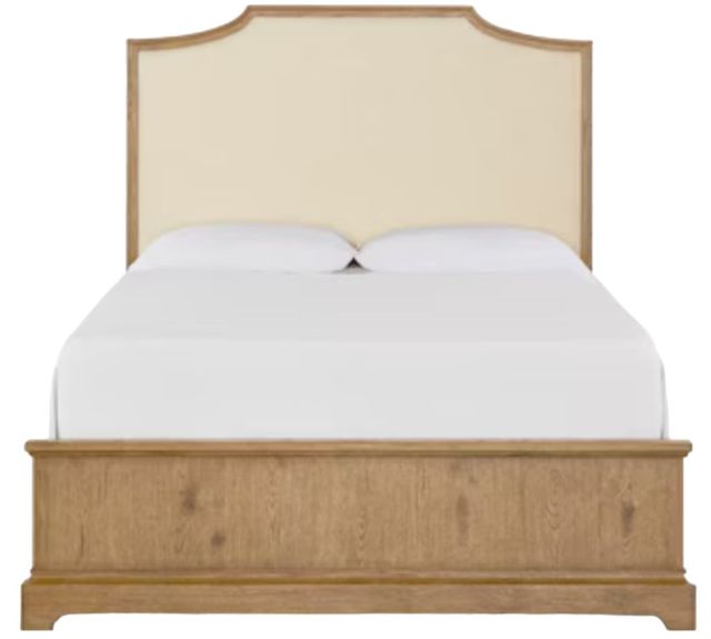 Bassett® Furniture Surry Flaxen Oak Upholstered King Panel Bed-1