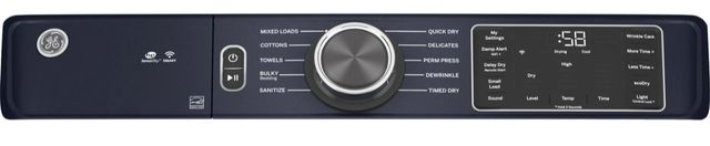 GE® ENERGY STAR® 7.8 Cu. Ft. Sapphire Blue Smart Front Load Electric Dryer with Sanitize Cycle-3