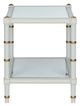 Chelsea House Conner Gray Cocktail Table with White Base-2