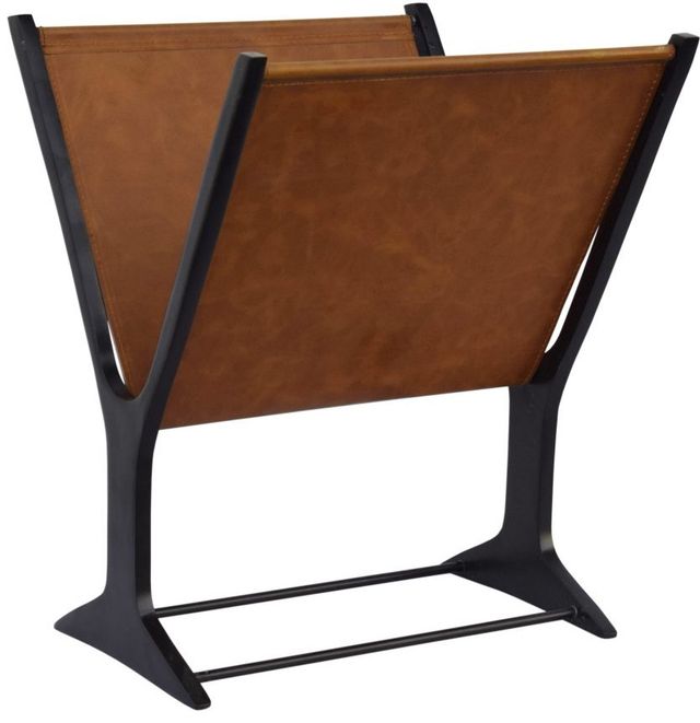 Moe's Home Collection Ziff Black/Light Brown Magazine Holder-0