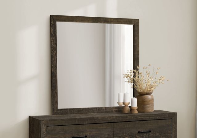 Monarch Specialties Inc. Rustic Oak Wall Mirror-1