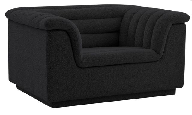 Meridian Furniture Cascade Black Boucle Fabric Chair-0