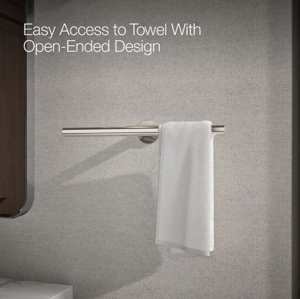 KOHLER® Components® Vibrant Polished Nickel Double Towel Arm-3