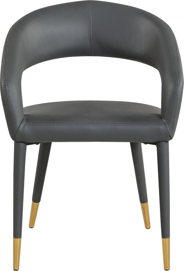 Meridian Furniture Destiny Grey Faux Leather Dining Chair-2