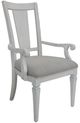 ACME Furniture 2-Piece Katia Light Gray/Weathered White Dinning Arm Chair Set-0