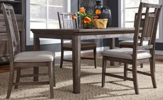 Liberty Furniture Artisan Prairie 5-Piece Aged Oak Rectangular Table Set-0