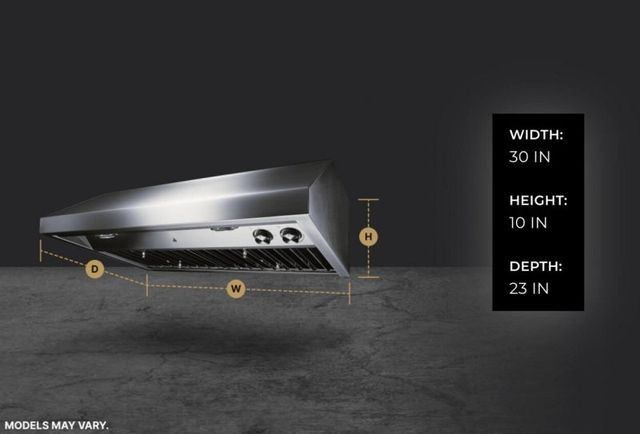 JennAir® 30" Stainless Steel Pro Style Under Cabinet Range Hood-2