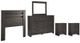 Signature Design by Ashley® Brinxton 5-Piece Charcoal Full Panel Headboard Set-0