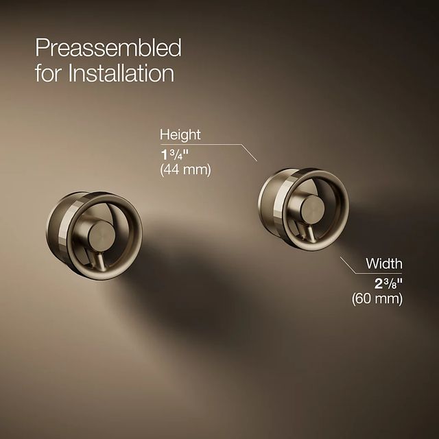 KOHLER® Components® Vibrant Brushed Bronze Bathroom Sink Faucet Industrial Handle Trim-4
