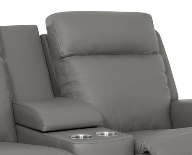 Palliser® Furniture Customizable Asher Power Reclining Console Loveseat with Headrest-3