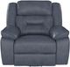 Emerald Home Declan Blue Manual Swivel Glider Recliner-3