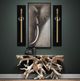Crestview Collection Halston Black/Gold Wall Sconce-1