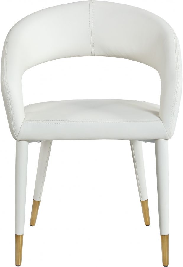 Meridian Furniture Destiny White Faux Leather Dining Chair-2