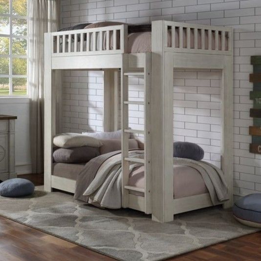 ACME Furniture Cedro Weathered White Twin/Twin Bunk Bed-1