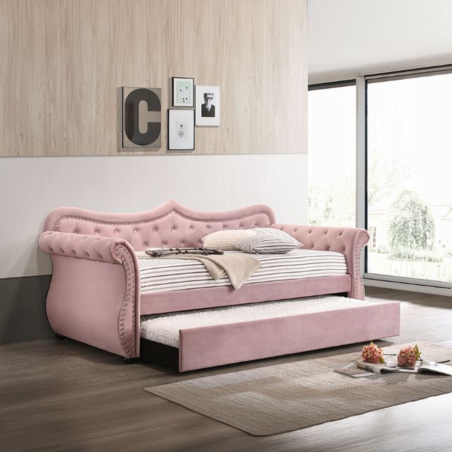 ACME Furniture Adkins Pink Youth Twin Daybed with Trundle-1