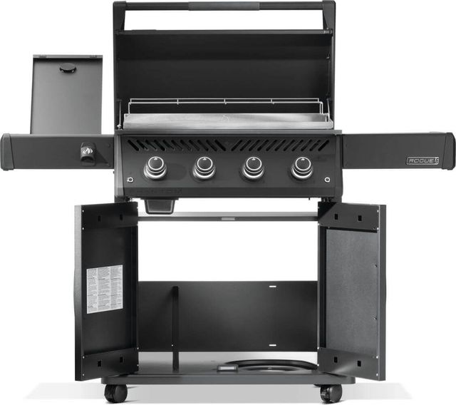 Napoleon Rogue® PRO Phantom 61'' Matte Black Freestanding Natural Gas Outdoor Griddle with Rust-Resistant Stainless Steel Cooktop-1