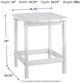Signature Design by Ashley® Sundown Treasure White Plastic Outdoor Rectangular End Table-2