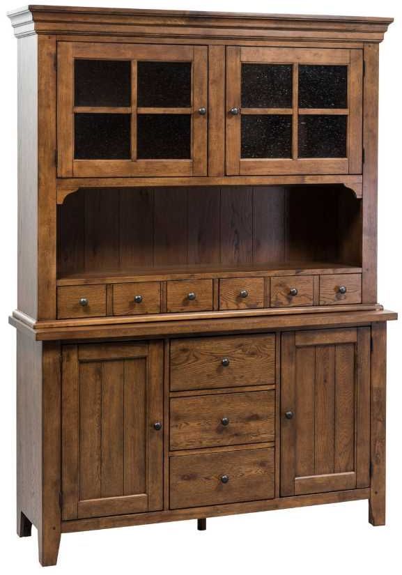 Liberty Furniture Hearthstone Ridge Tobacco Hutch and Buffet-0