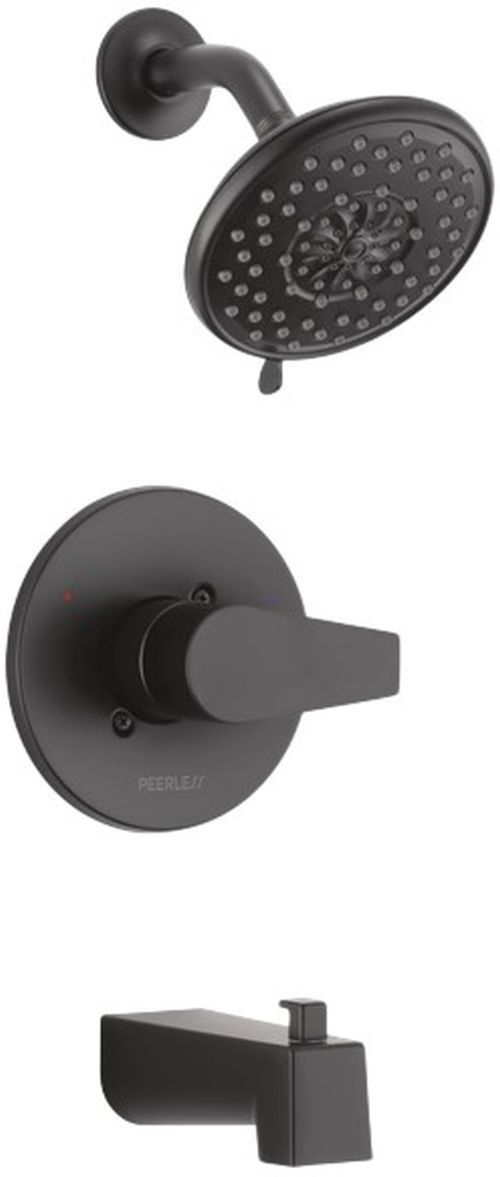 Peerless Xander® Matte Black Tub and Shower Trim Kit-0