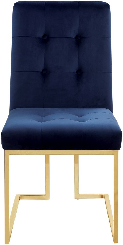 Coaster® Cisco 2-Piece Ink Blue/Gold Side Chairs-1
