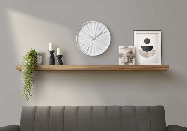 Monarch Specialties Inc. White 12" Wall Clock with Silver Time Markers-1