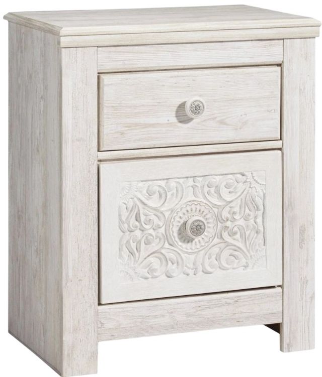 Signature Design by Ashley® Paxberry Whitewash 2-Drawer Nightstand-0