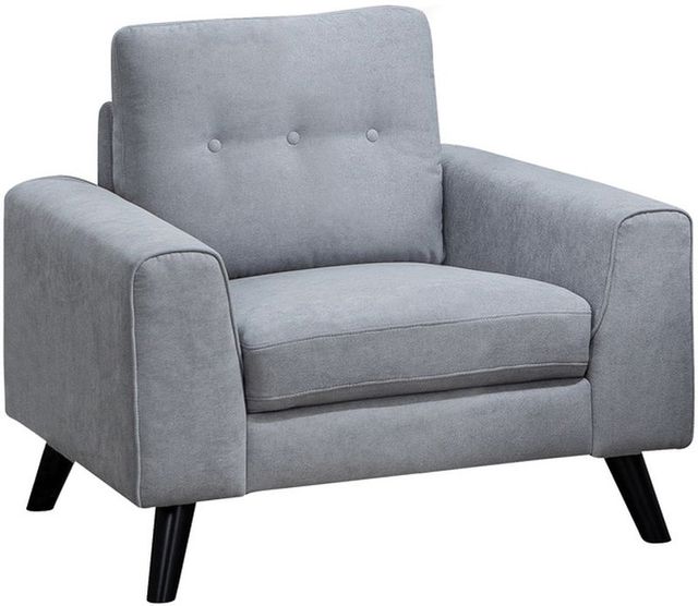 Mazin Furniture Evelyn Light Grey Upholstered Accent Chair-0