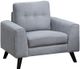 Mazin Furniture Evelyn Light Grey Upholstered Accent Chair-0