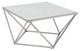 Mazin Furniture Lyris White Cocktail Table with Silver Base-0