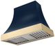 AGA Cascade 36" Indigo Wall Mounted Range Hood with Polished Brass Trim-0
