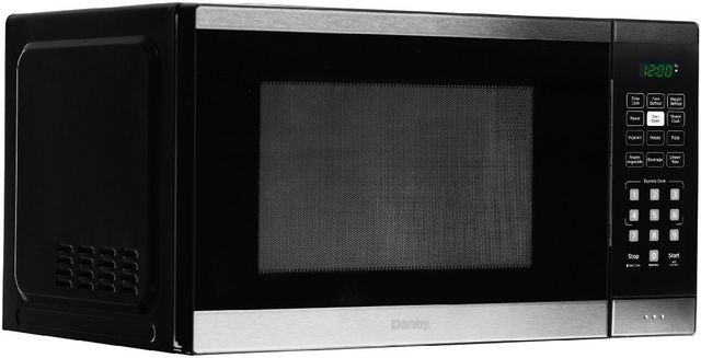 Danby® 0.9 Cu. Ft. Black and Stainless Steel Countertop Microwave-1