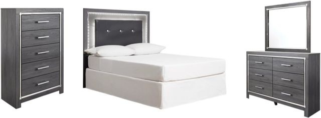 Signature Design by Ashley® Lodanna 4-Piece Gray Full Youth Panel Headboard Bed Set-0