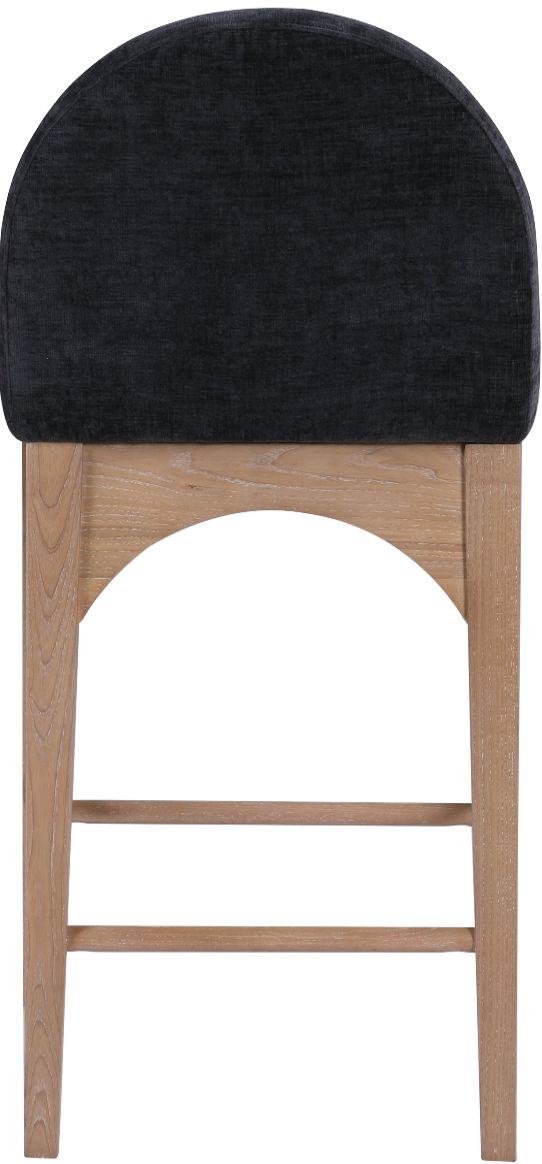 Meridian Furniture Waldorf Black/Natural Counter Stool-3