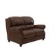 Soft Line 7863 Chocolate All Leather Loveseat-2