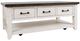 Jofran Inc. Madison County Harris Barnwood Cocktail Table with Vintage White Base-0