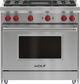 Wolf® 36" Stainless Steel Pro Style Natural Gas Range-0