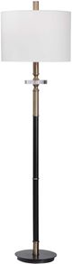 Uttermost® Maud Aged Black/Antique Brass Floor Lamp-0