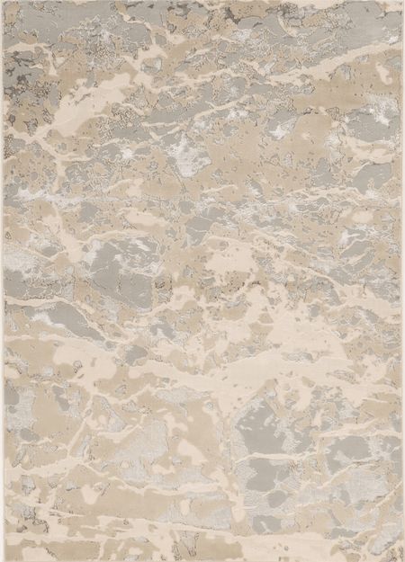 KAS Rugs Luna 7121 Silver/Charcoal Eclipse 5'x8' Rug