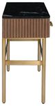 Fairfield® Dimitri Kafe Rectangular Console Table with Galaxy Black Marble Top-3