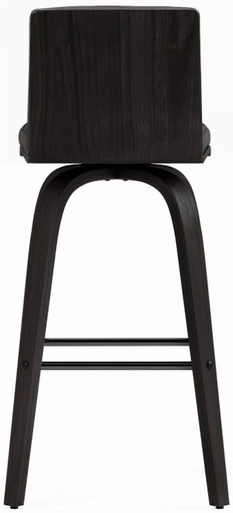 Armen Living Vienna 3-Piece Black Brushed/Gray Swivel Counter Stool Set-4