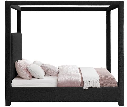 Meridian Furniture Eden Black Upholstered Canopy Bed-2