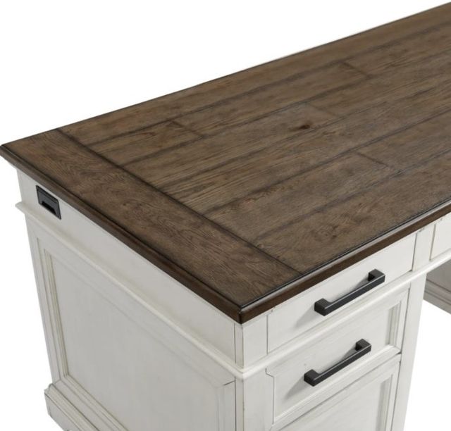 Intercon Drake French Oak/Rustic Gray Executive Desk-3