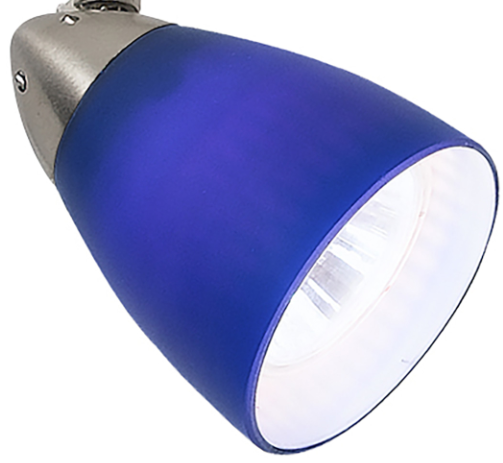 Cal® Lighting & Accessories Blue/Brushed Steel Track Light-1