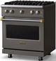 Viking® 5 Series 30" Damascus Gray Pro Style Gas (NG) Range with Brushed Brass Trim-2