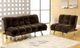 Furniture of America® Marbelle Dark Brown/Chrome Chair-1
