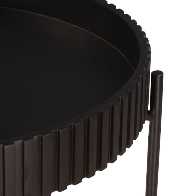 Home Trends & Design Verbania Matte Black Nesting Table-2
