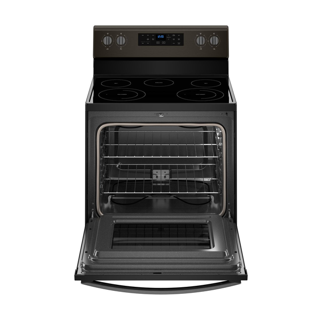 Whirlpool® 30" Freestanding Electric Range Fingerprint-Resistant Black Stainless Steel-1