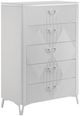 Coaster® Cassia 5-Piece White High Gloss Eastern King Bedroom Set-5