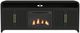 Elements International Ridgemont Black with Grain 82" TV Console with Fireplace Insert-2