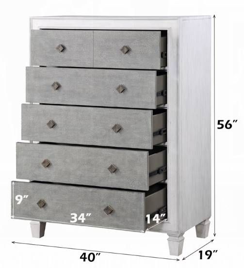 ACME Furniture Katia Rustic Gray/White Chest-2